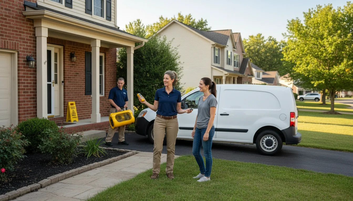 Residential water damage restoration in Gap, PA